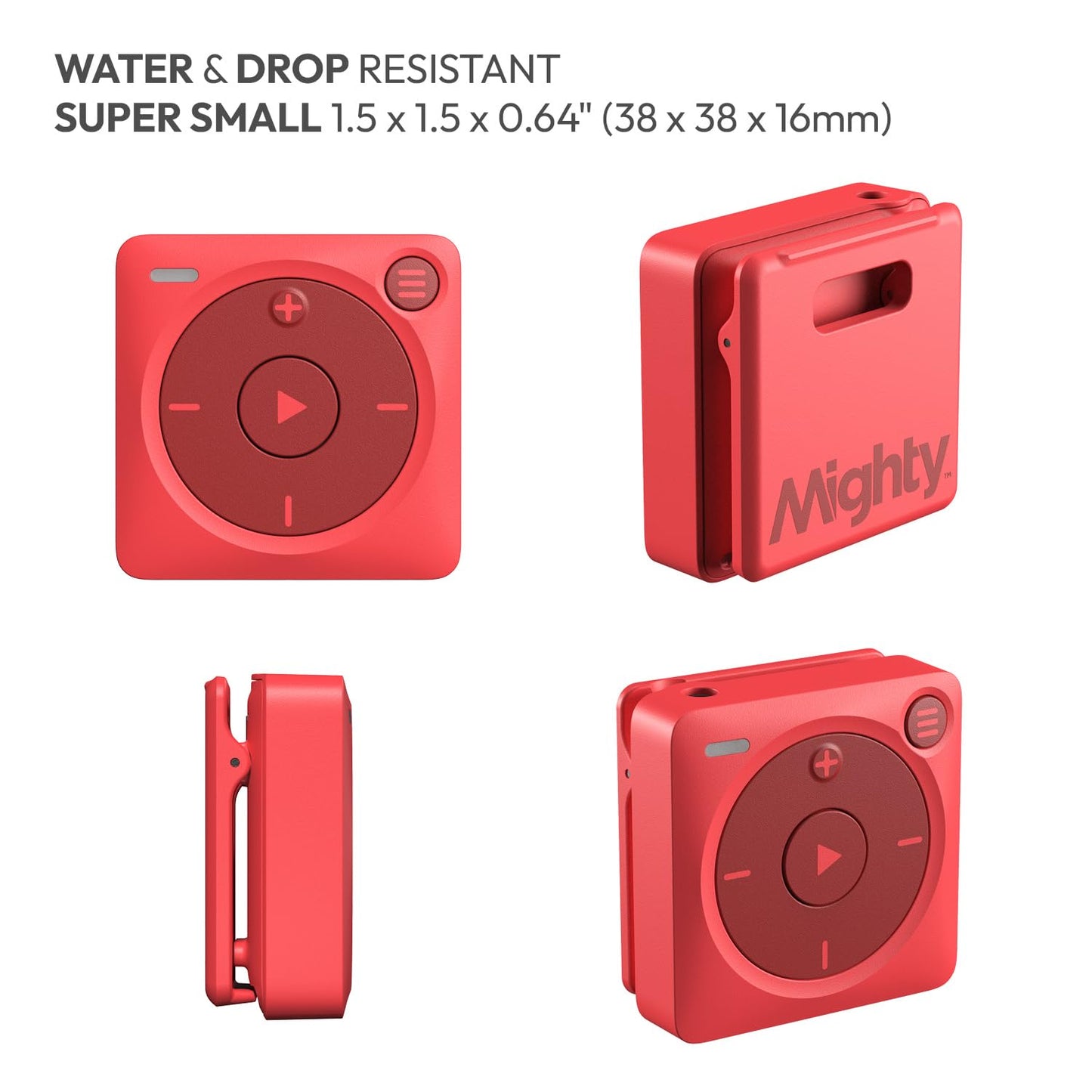 Mighty 3 Spotify & Amazon Music Player (editie 2026) - draagbaar, schermvrij, werkt offline - compatibel met Bluetooth en bedrade hoofdtelefoons - slaat meer dan 1.000 nummers op - geen telefoon nodig