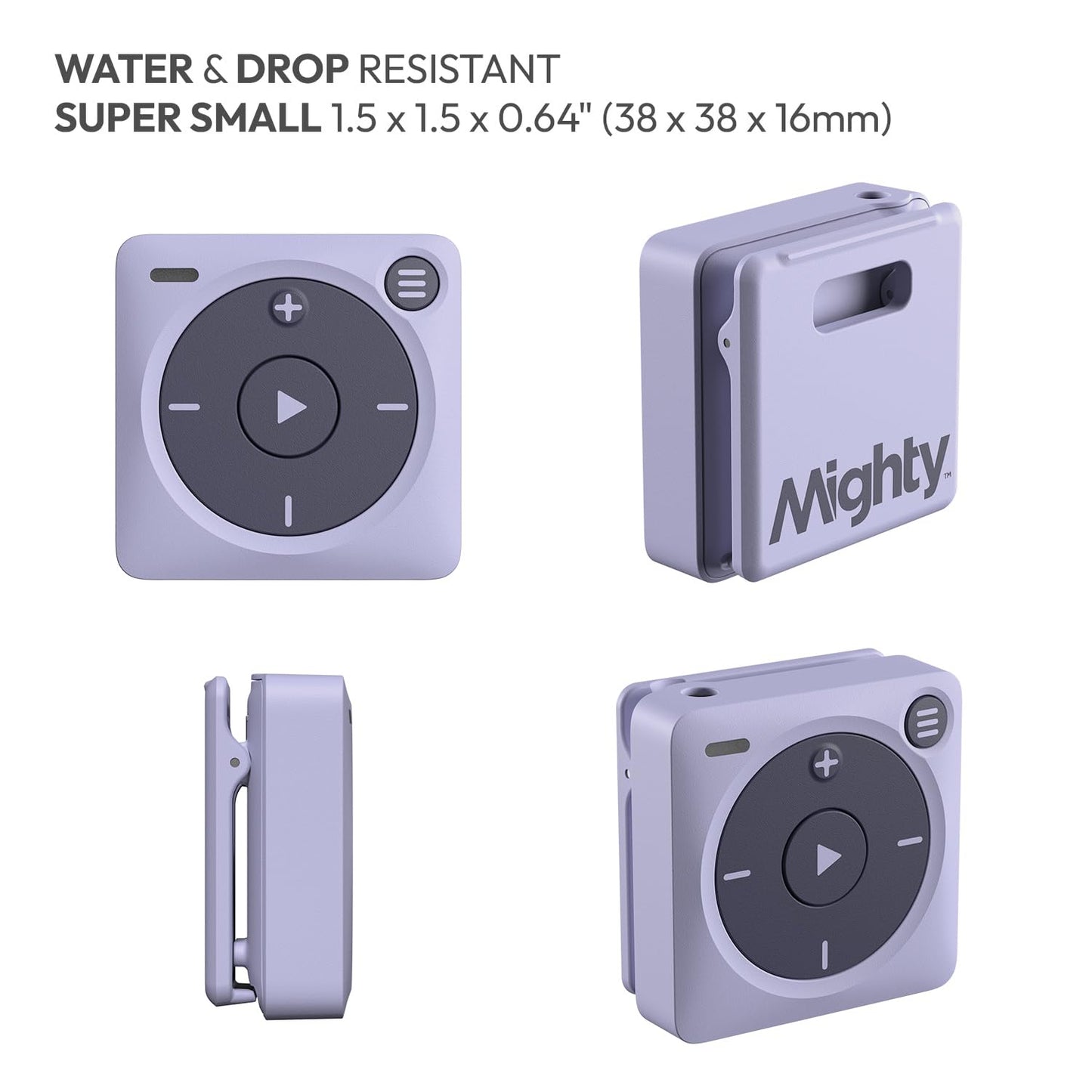 Mighty 3 Spotify & Amazon Music Player (editie 2026) - draagbaar, schermvrij, werkt offline - compatibel met Bluetooth en bedrade hoofdtelefoons - bewaart meer dan 1.000 nummers - geen telefoon