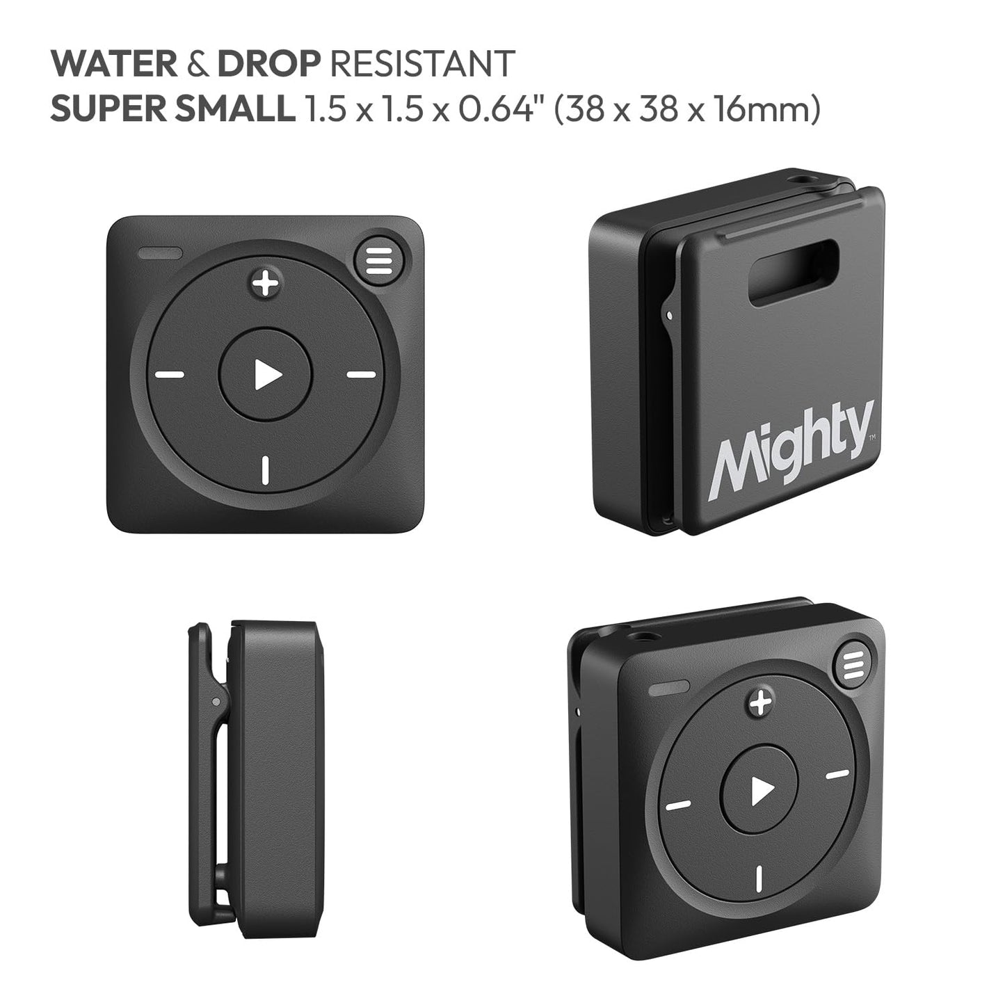 Mighty 3 Spotify & Amazon Music Player (2026 Edition) - Portable, Screen Free, Works Offline - Bluetooth and Wired Headphones Compatible - Stores Over 1,000 Songs - No Phone Needed