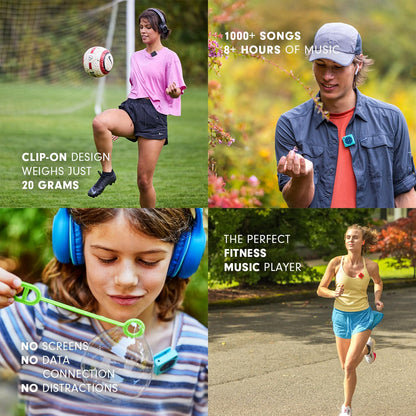 Mighty 3 Spotify & Amazon Music Player (2026 Edition) - Portable, Screen Free, Works Offline - Bluetooth and Wired Headphones Compatible - Stores Over 1,000 Songs - No Phone Needed